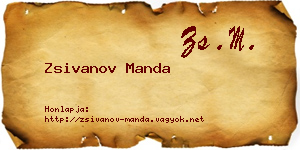 Zsivanov Manda névjegykártya